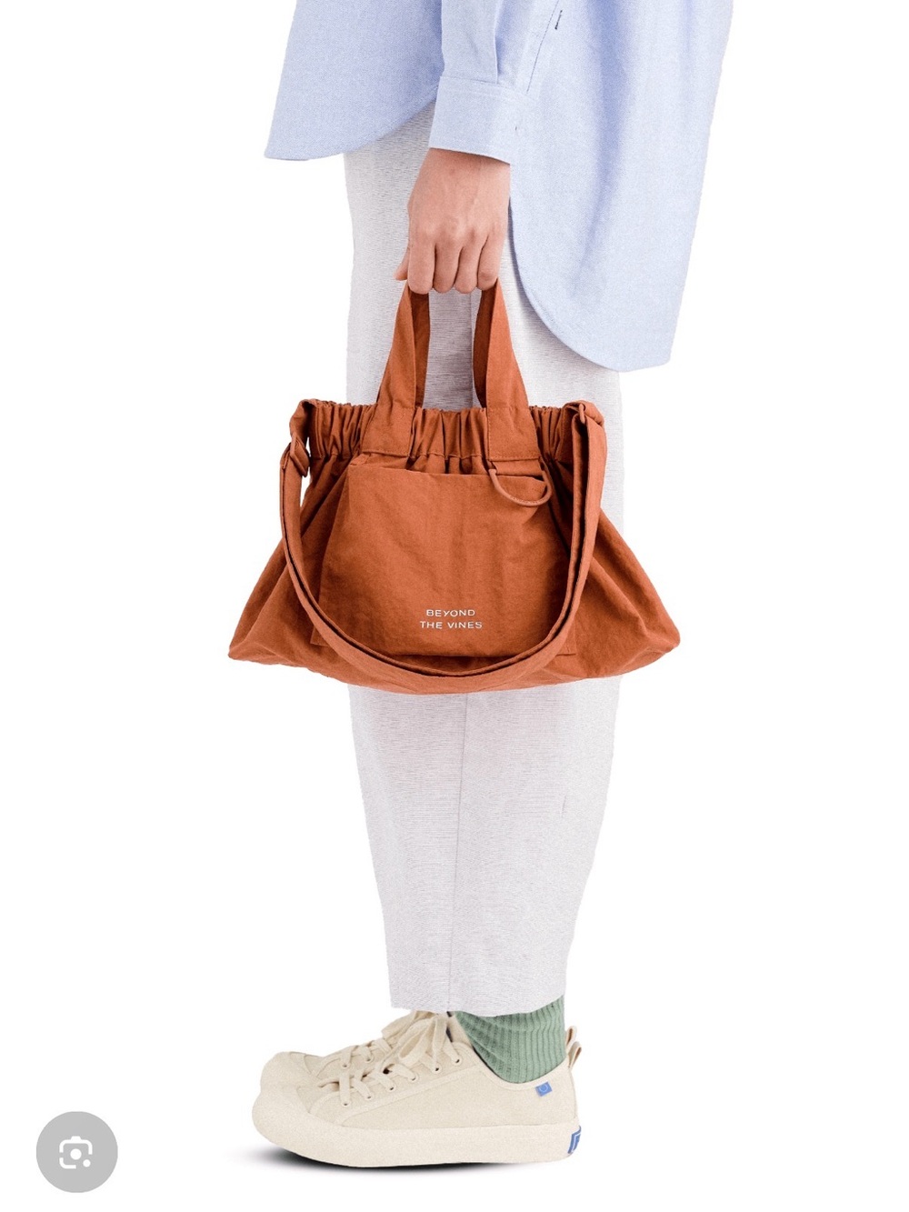 Beyond The Vines XS Dumpling Bag Rust Orange Nylon Crossbody Tote